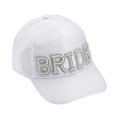 ΚΑΠΕΛΟ ΝΥΦΗΣ ''BRIDE'' ΛΕΥΚΟ ΜΕ ΠΕΡΛΕΣ ONE SIZE