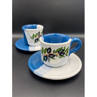 ΜΠΟΜΠΟΝΙΕΡΑ ΣΕΤ ΚΑΦΕ (ΦΛΥΤΖΑΝΙ-ΠΙΑΤΑΚΙ) ΛΕΥΚΟ-ΠΕΤΡΟΛ ΜΕ ΣΧΕΔΙΟ ΕΛΙΑ Φ12