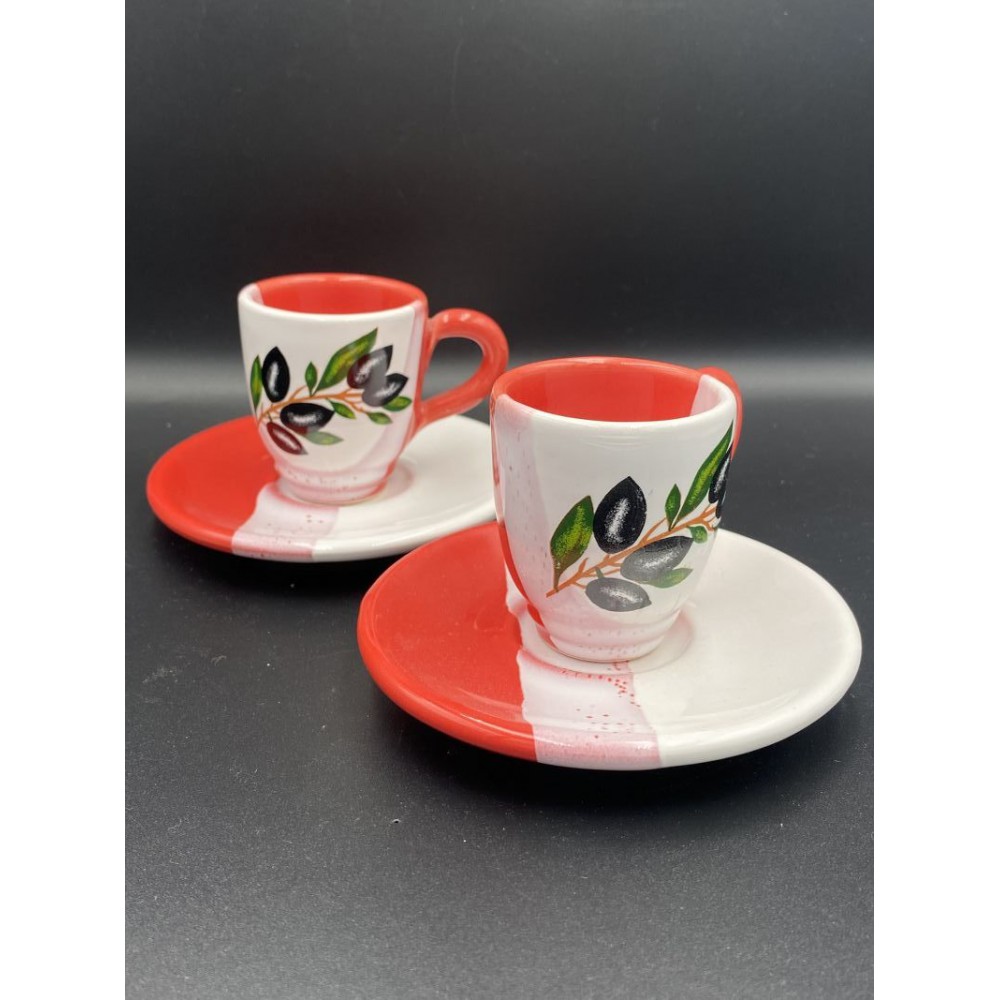 ΜΠΟΜΠΟΝΙΕΡΑ ΣΕΤ ΕΣΠΡΕΣΟ (ΦΛΥΤΖΑΝΙ-ΠΙΑΤΑΚΙ) ΛΕΥΚΟ-ΡΟΔΙ ΜΕ ΣΧΕΔΙΟ ΕΛΙΑ Φ10 