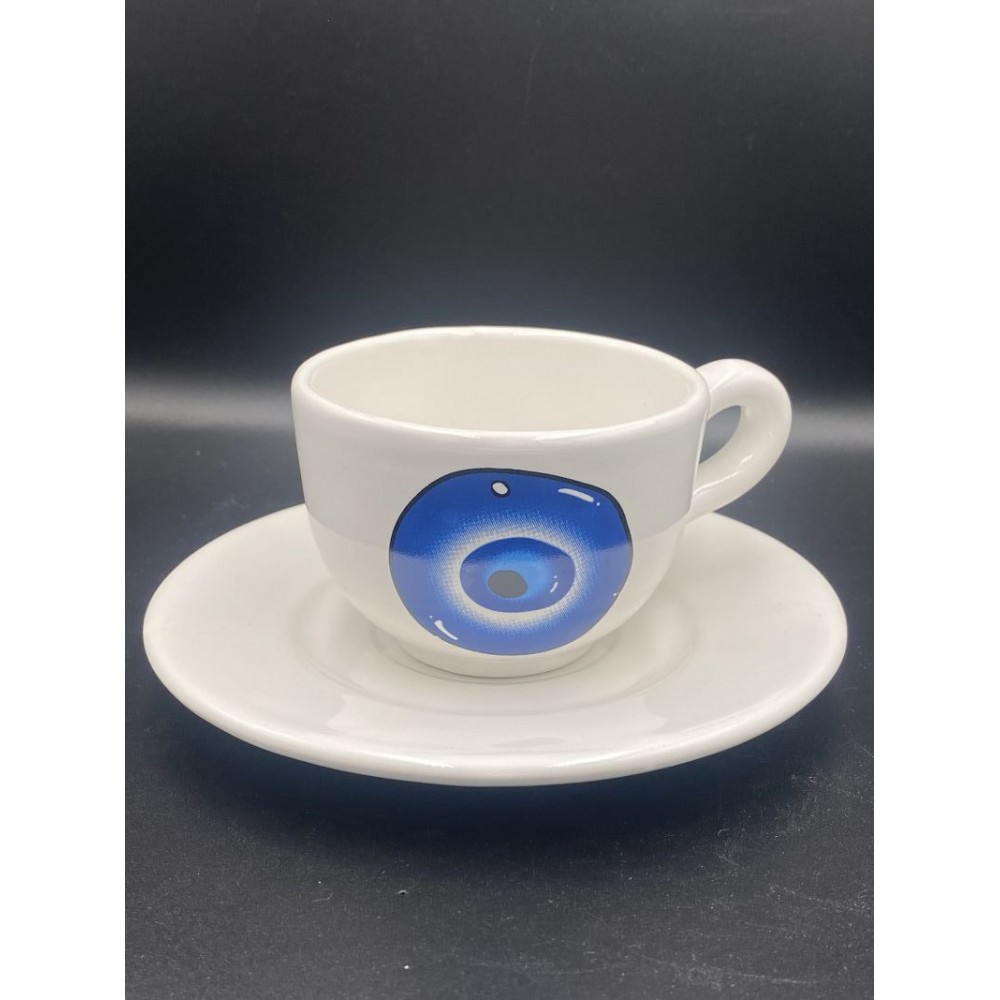 ΜΠΟΜΠΟΝΙΕΡΑ ΣΕΤ ΚΟΥΠΑ ΚΑΠΟΥΤΣΙΝΟ ΧΑΜΗΛΟ ΛΕΥΚΟ ΜΕ ΣΧΕΔΙΟ ΜΑΤΙ Φ14,5 