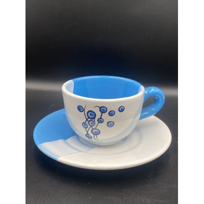 ΜΠΟΜΠΟΝΙΕΡΑ ΣΕΤ ΚΟΥΠΑ ΚΑΠΟΥΤΣΙΝΟ ΧΑΜΗΛΟ ΛΕΥΚΟ-ΣΙΕΛ ΜΕ ΣΧΕΔΙΟ ΜΑΤΙ-ΔΕΝΤΡΟ Φ14,5