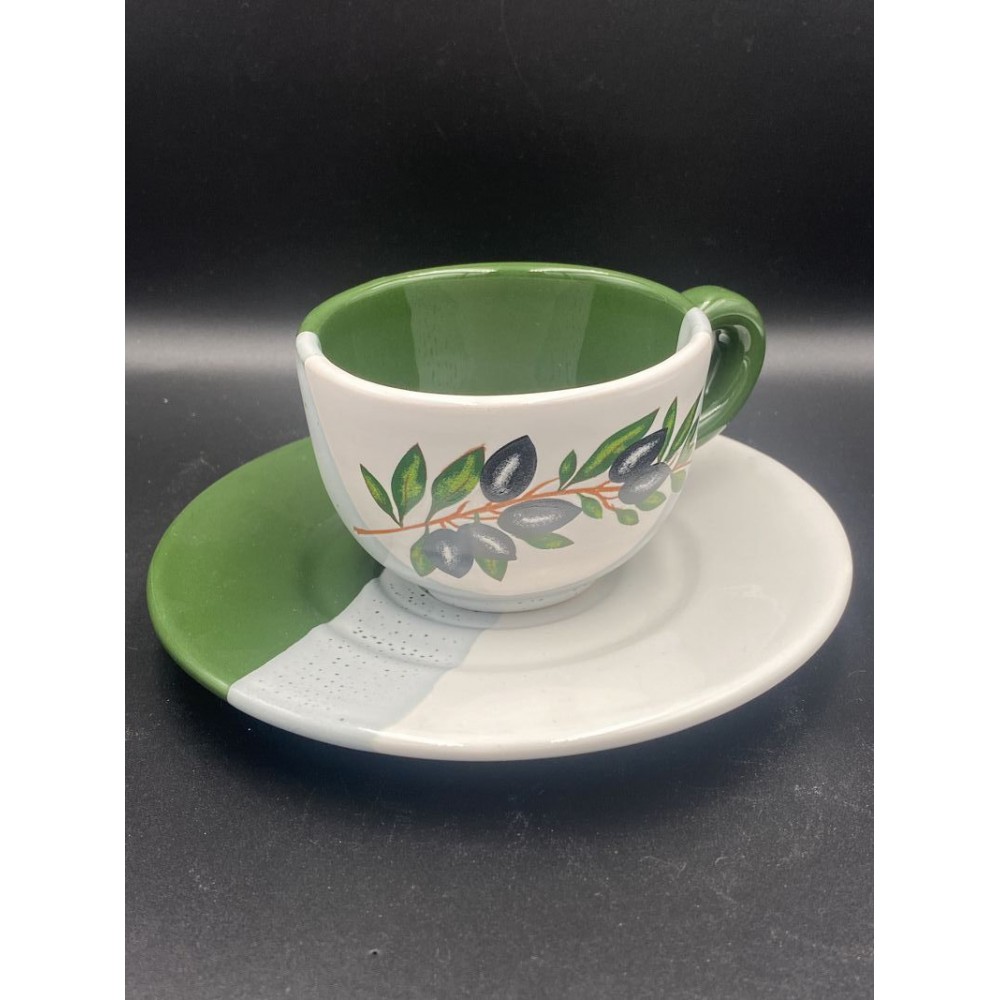 ΜΠΟΜΠΟΝΙΕΡΑ ΣΕΤ ΚΟΥΠΑ ΚΑΠΟΥΤΣΙΝΟ ΧΑΜΗΛΟ ΛΕΥΚΟ-ΠΕΤΡΟΛ ΜΕ ΣΧΕΔΙΟ ΕΛΙΑ Φ14,5 