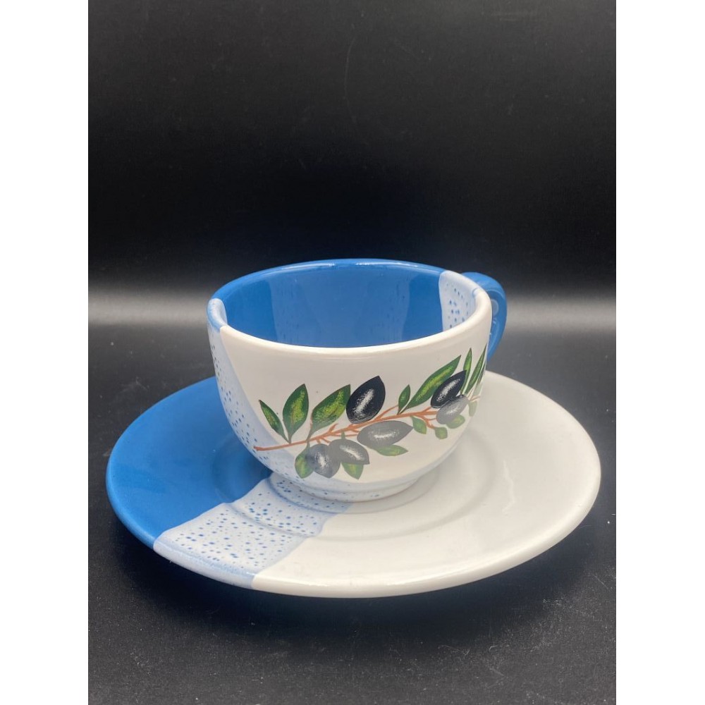 ΜΠΟΜΠΟΝΙΕΡΑ ΣΕΤ ΚΟΥΠΑ ΚΑΠΟΥΤΣΙΝΟ ΧΑΜΗΛΟ ΛΕΥΚΟ-ΠΡΑΣΙΝΟ ΜΕ ΣΧΕΔΙΟ ΕΛΙΑ Φ14,5 