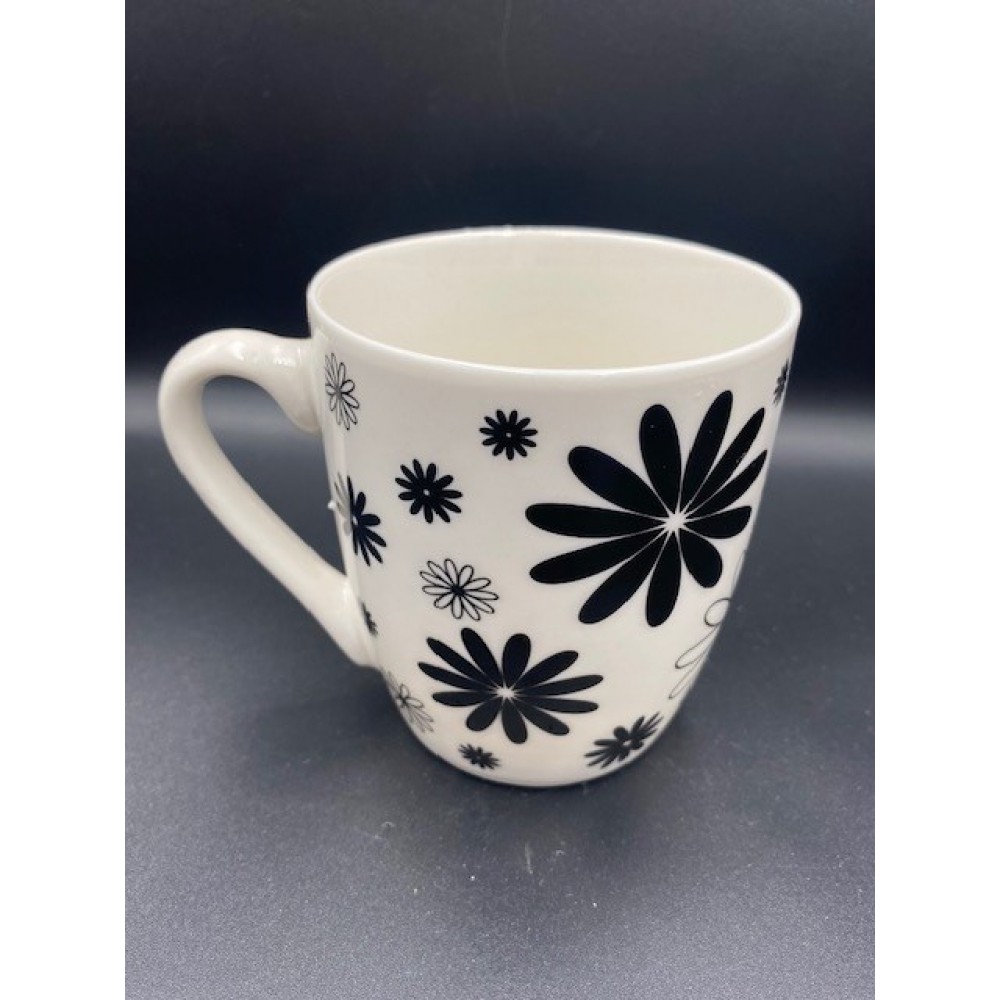 ΜΠΟΜΠΟΝΙΕΡΑ ΚΕΡΑΜΙΚΗ ΚΟΥΠΑ ΜΕ ΜΑΥΡΕΣ ΜΑΡΓΑΡΙΤΕΣ  Φ7Χ8.5cm 