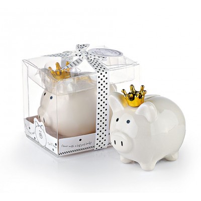 ΜΠΟΜΠΟΝΙΕΡΑ ΚΟΥΜΠΑΡΑΣ ΠΟΡΣΕΛΑΝΙΝΟΣ ΓΟΥΡΟΥΝΑΚΙ ΛΕΥΚΟ ΜΕ ΧΡΥΣΗ ΚΟΡΩΝΑ 8.2x6.3x7.4 ΣΕ PVC ΚΟΥΤΙ 9x7x7.8