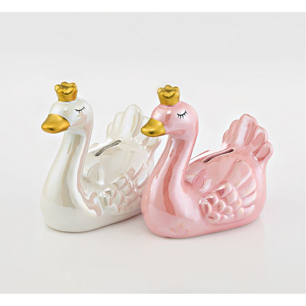 ΜΠΟΜΠΟΝΙΕΡΑ ΠΟΡΣΕΛΑΝΙΝΟΣ ΚΟΥΜΠΑΡΑΣ ΚΥΚΝΟΣ ΜΕ ΧΡΥΣΗ ΚΟΡΩΝΑ 2 ΧΡΩΜΑΤΩΝ 11X7X12CM 