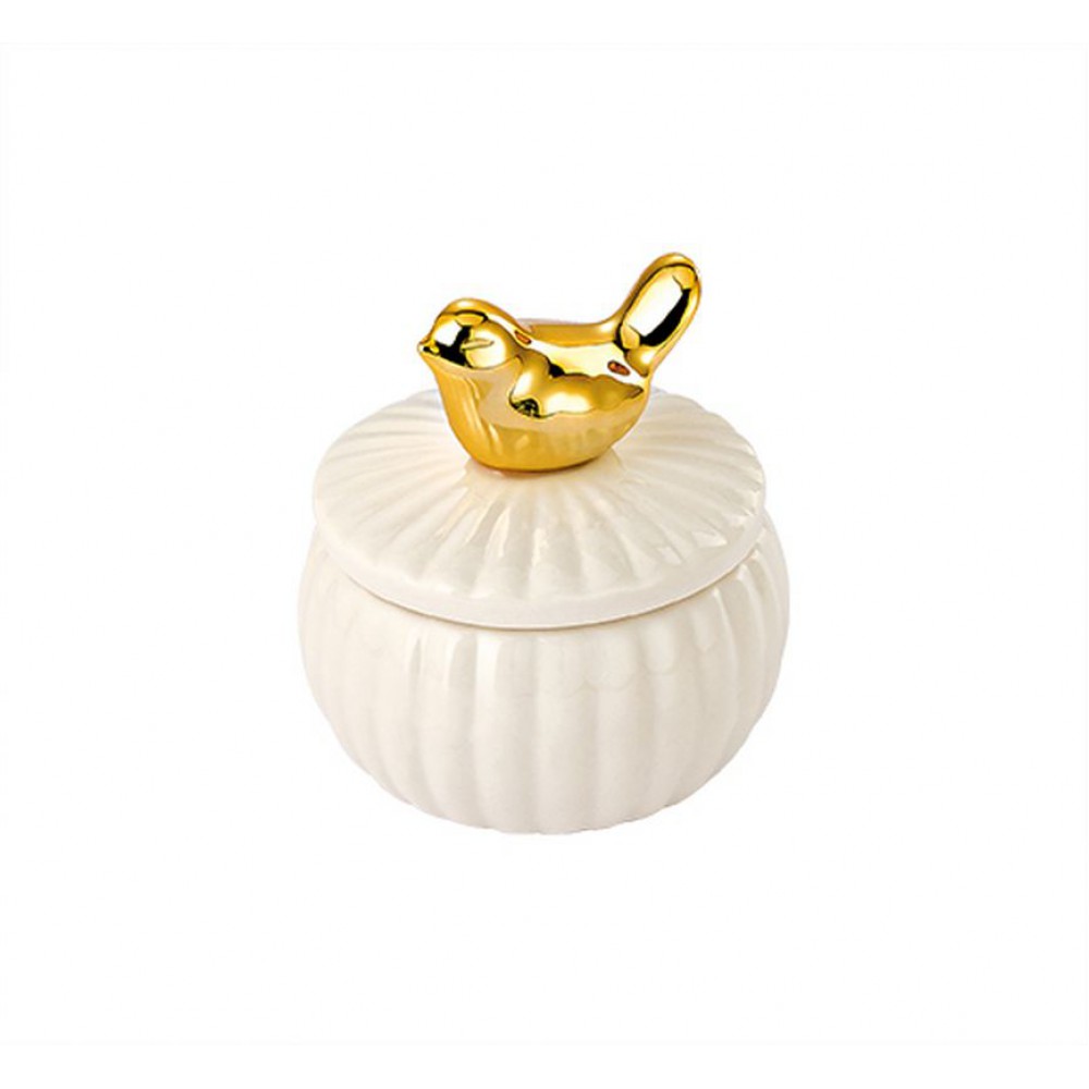 ΜΠΟΜΠΟΝΙΕΡΑ ΜΠΙΖΟΥΤΙΕΡΑ ΠΟΡΣΕΛΑΝΙΝΗ ΜΕ ΧΡΥΣΟ ΠΕΡΙΣΤΕΡΙ Φ7Χ7CM 