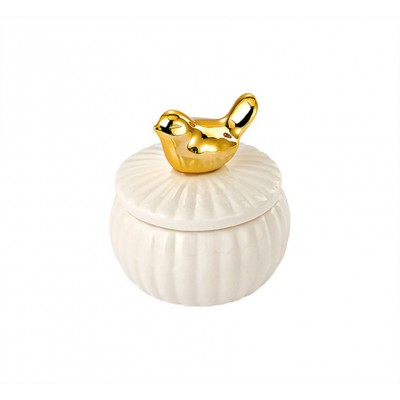 ΜΠΟΜΠΟΝΙΕΡΑ ΜΠΙΖΟΥΤΙΕΡΑ ΠΟΡΣΕΛΑΝΙΝΗ ΜΕ ΧΡΥΣΟ ΠΕΡΙΣΤΕΡΙ Φ7Χ7CM