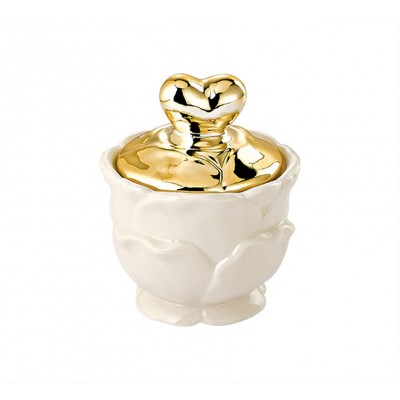 ΜΠΟΜΠΟΝΙΕΡΑ ΜΠΙΖΟΥΤΙΕΡΑ ΠΟΡΣΕΛΑΝΙΝΗ ΜΕ ΧΡΥΣΟ ΚΑΠΑΚΙ ΚΑΡΔΟΥΛΑ Φ9X11CM