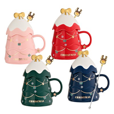 ΚΕΡΑΜΙΚΗ ΚΟΥΠΑ ΧΡΙΣΤΟΥΓΕΝΝΙΑΤΙΚΟ ΔΕΝΤΡΟ ΜΕ ΚΑΠΑΚΙ ΚΑΙ ΑΝΑΔΕΥΤΗΡΙ ΣΕ 4 ΧΡΩΜΑΤΑ Φ10.5x16.5cm