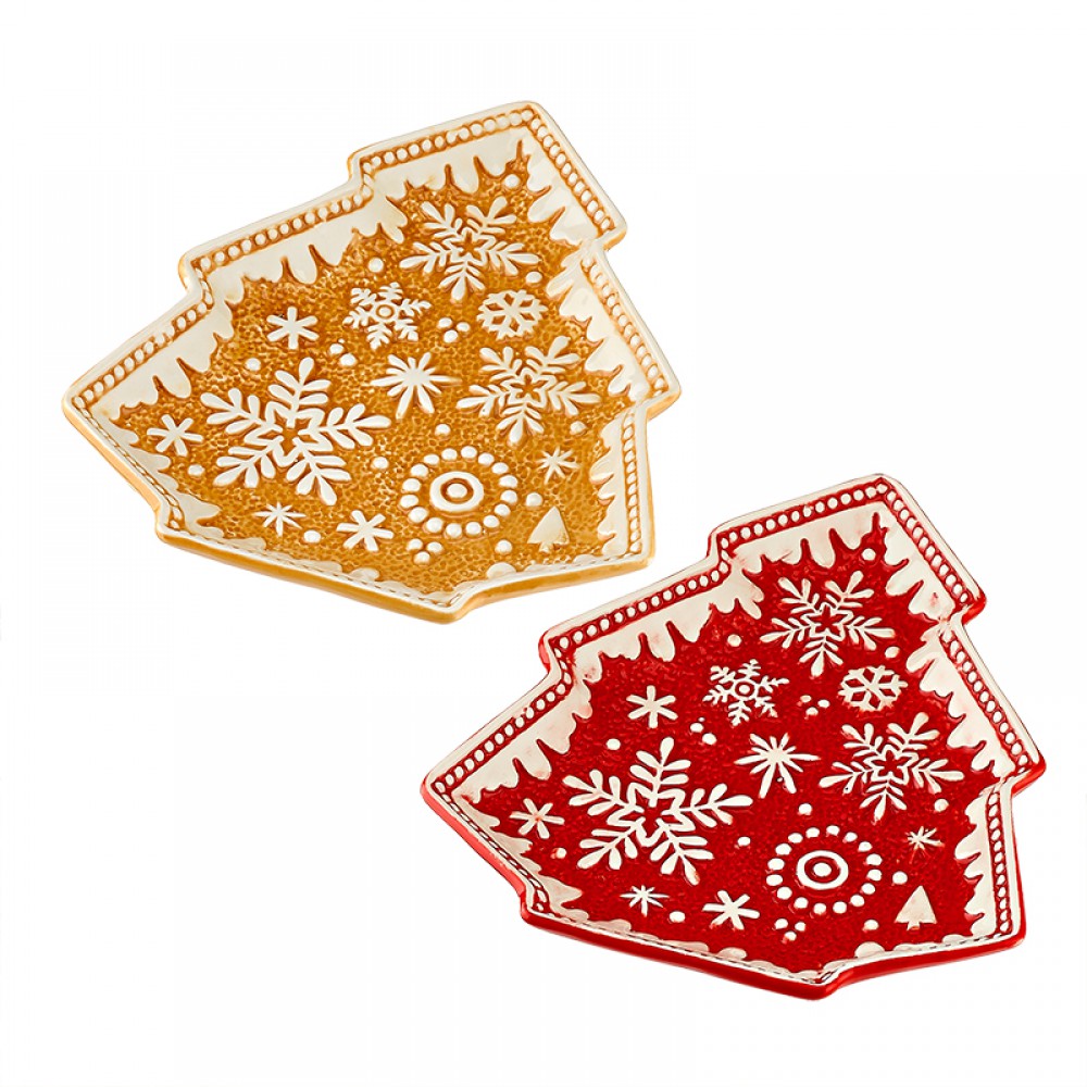 ΚΕΡΑΜΙΚΗ ΠΙΑΤΕΛΑ ΧΡΙΣΤΟΥΓΕΝΝΙΑΤΙΚΟ ΔΕΝΤΡΟ ΣΕ 2 ΧΡΩΜΑΤΑ 21x23cm 