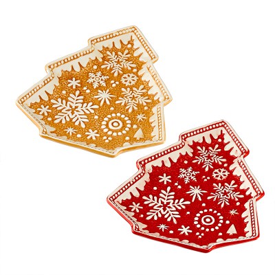 ΚΕΡΑΜΙΚΗ ΠΙΑΤΕΛΑ ΧΡΙΣΤΟΥΓΕΝΝΙΑΤΙΚΟ ΔΕΝΤΡΟ ΣΕ 2 ΧΡΩΜΑΤΑ 21x23cm