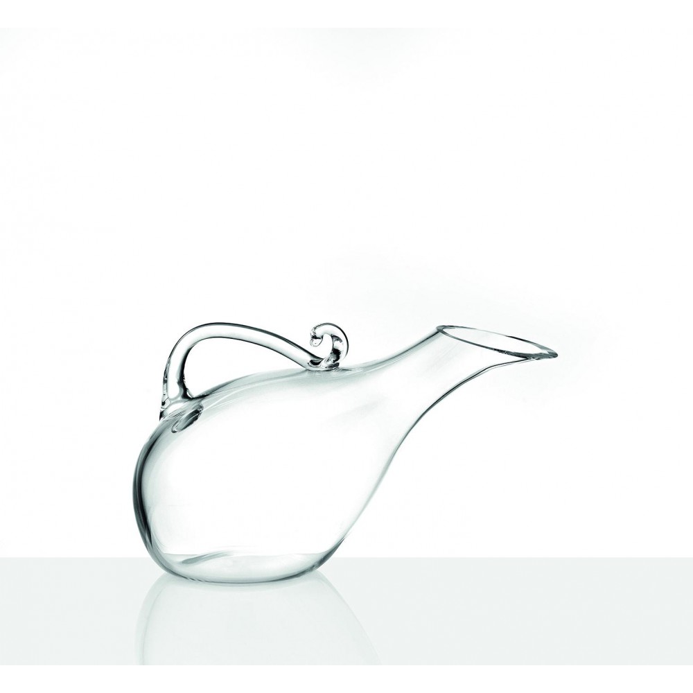 ΓΥΑΛΙΝΗ ΚΑΡΑΦΑ ΠΛΑΓΙΑ ΜΕ ΧΕΡΟΥΛΙ Φ15 34Χ18Υ 