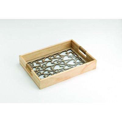 ΞΥΛΙΝΟΣ ΔΙΣΚΟΣ ΠΑΡΑΛΛΗΛΟΓΡΑΜΜΟΣ ΚΑΡΔΙΕΣ PLEXIGLASS 35Χ25Χ6Υ