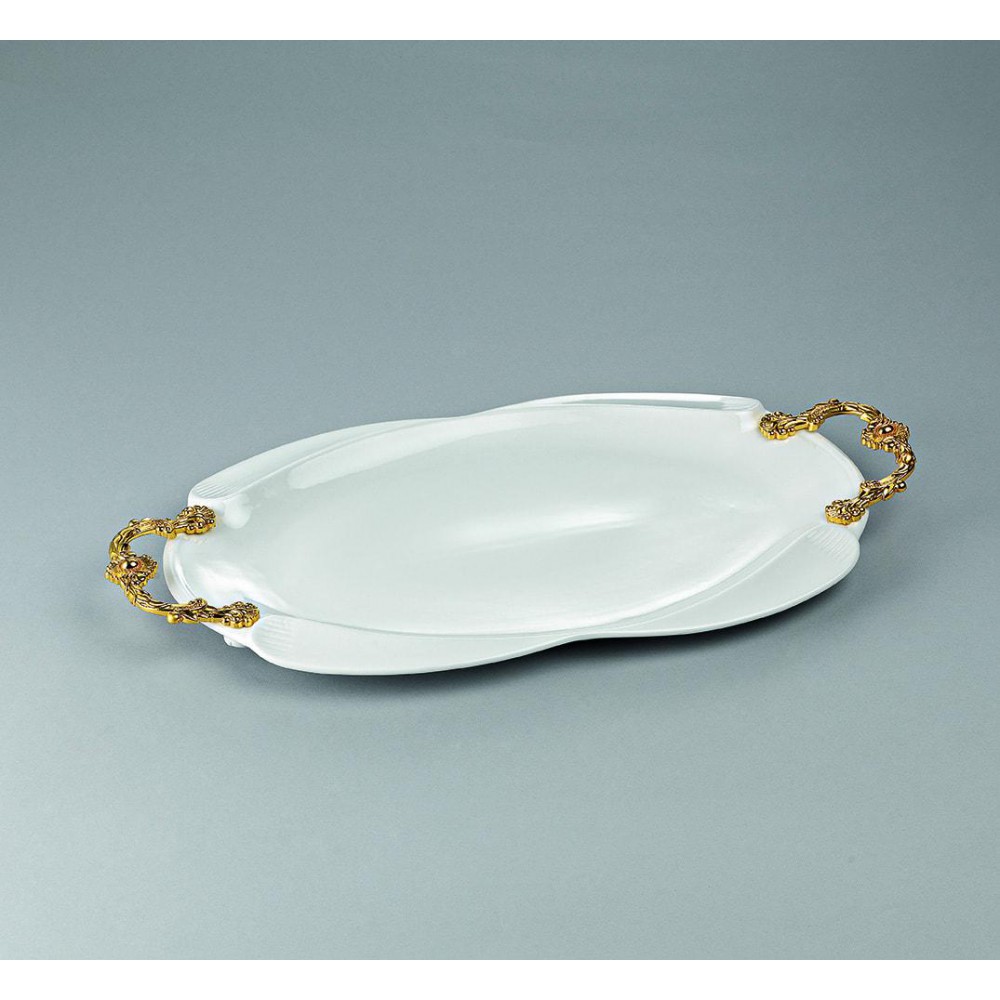 ΔΙΣΚΟΣ ΛΕΥΚΟΣ ΠΟΡΣΕΛΑΝΙΝΟΣ ΜΕ ΧΡΥΣΑ ΧΕΡΟΥΛΙΑ 46Χ24 