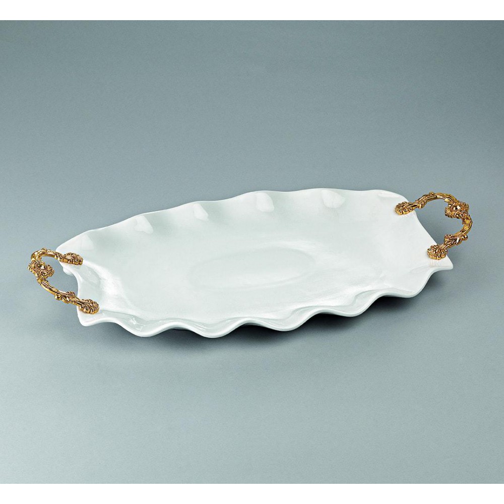 ΔΙΣΚΟΣ ΠΟΡΣΕΛΑΝΙΝΟΣ ΛΕΥΚΟΣ ΜΕ ΧΡΥΣΑ ΧΕΡΟΥΛΙΑ 50Χ27 