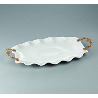 ΔΙΣΚΟΣ ΛΕΥΚΟΣ ΠΟΡΣΕΛΑΝΙΝΟΣ ΜΕ ΧΡΥΣΑ ΧΕΡΟΥΛΙΑ 50Χ27