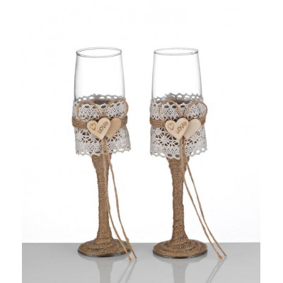 ΓΥΑΛΙΝΟ ΠΟΤΗΡΙ LOVE ΣΕΤ 2 ΤΕΜΑΧΙΩΝ ΜΕ ΚΟΥΤΙ 22Υ