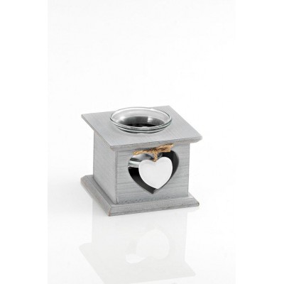 ΞΥΛΙΝΟ ΚΗΡΟΠΗΓΙΟ ΤΕΤΡΑΓΩΝΟ ΜΕ ΚΑΡΔΙΑ 10Χ10Χ8Υ