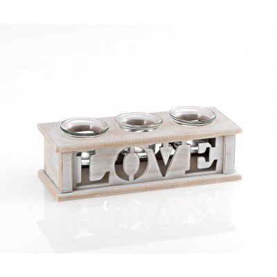 ΞΥΛΙΝΟ ΚΗΡΟΠΗΓΙΟ LOVE ΤΡΙΚΕΡΟ 26Χ10Χ8Υ