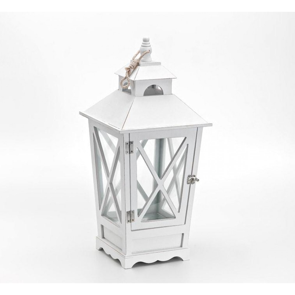 ΞΥΛΙΝΟ ΦΑΝΑΡΑΚΙ ΛΕΥΚΟ 27Χ27Χ60Υ 