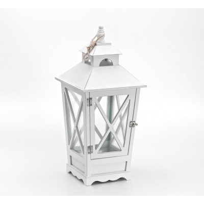 ΞΥΛΙΝΟ ΦΑΝΑΡΑΚΙ ΛΕΥΚΟ 27Χ27Χ60Υ