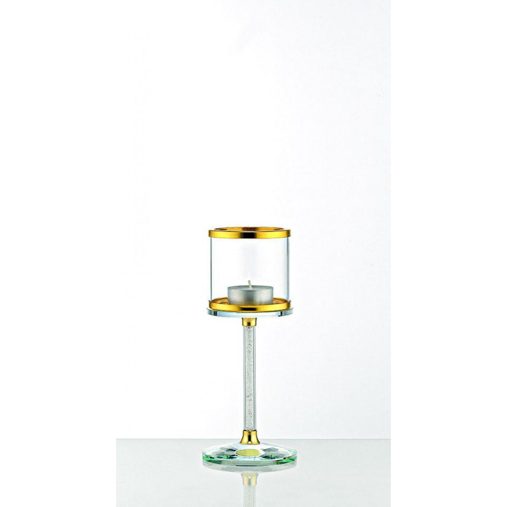 ΚΡΥΣΤΑΛΛΙΝΟ ΚΗΡΟΠΗΓΙΟ ΜΕ ΧΡΥΣΕΣ ΛΕΠΤΟΜΕΡΕΙΕΣ Φ7,5Χ19Υ 