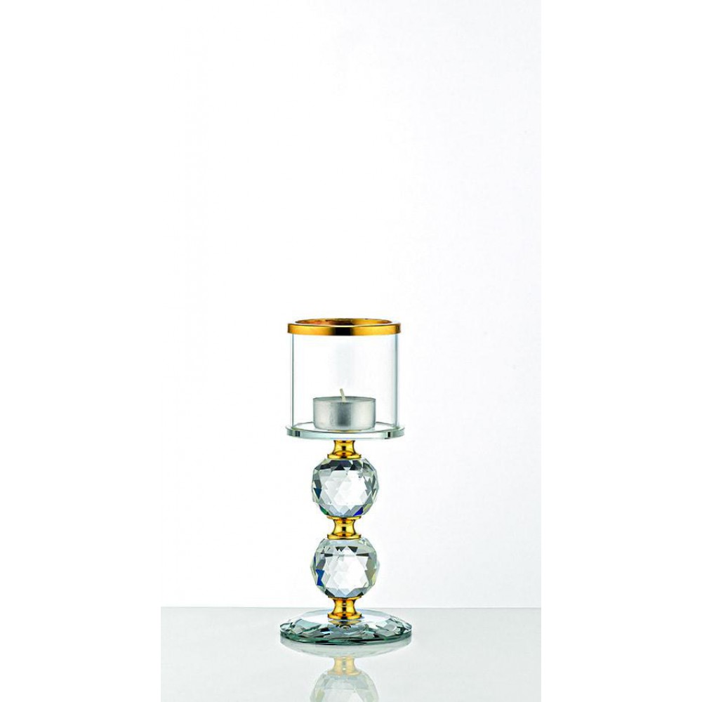 ΚΡΥΣΤΑΛΛΙΝΟ ΚΗΡΟΠΗΓΙΟ ΜΕ ΧΡΥΣΕΣ ΛΕΠΤΟΜΕΡΕΙΕΣ Φ7,5Χ18Υ 