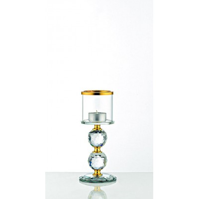 ΚΡΥΣΤΑΛΛΙΝΟ ΚΗΡΟΠΗΓΙΟ ΜΕ ΧΡΥΣΕΣ ΛΕΠΤΟΜΕΡΕΙΕΣ Φ7,5Χ18Υ