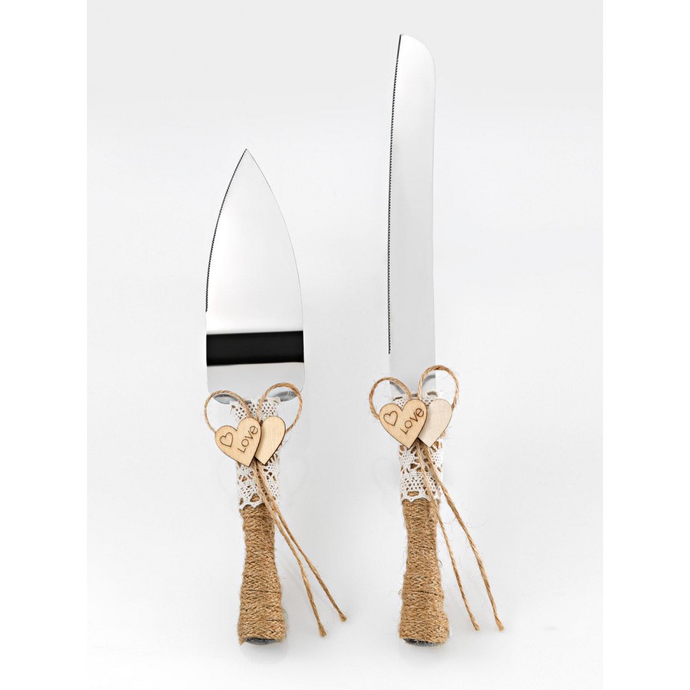 ΣΠΑΤΟΥΛΑ ΜΑΧΑΙΡΙ LOVE ΣΕΤ 2 ΤΕΜΑΧΙΩΝ ΜΕ ΚΟΥΤΙ 26/35Υ 