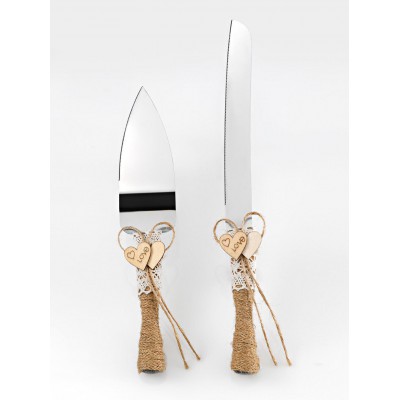 ΣΠΑΤΟΥΛΑ ΜΑΧΑΙΡΙ LOVE ΣΕΤ 2 ΤΕΜΑΧΙΩΝ ΜΕ ΚΟΥΤΙ 26/35Υ