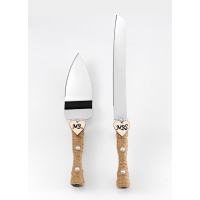 ΣΠΑΤΟΥΛΑ ΜΑΧΑΙΡΙ MR & MRS ΣΕΤ 2 ΤΕΜΑΧΙΩΝ ΜΕ ΚΟΥΤΙ 26/32Υ