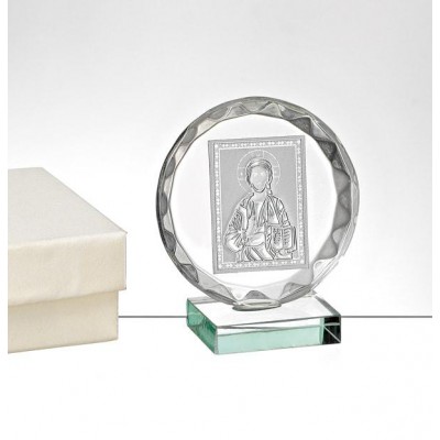LUXURY ΚΡΥΣΤΑΛΛΙΝΗ ΜΠΟΜΠΟΝΙΕΡΑ ΕΙΚΟΝΑ ΧΡΙΣΤΟΣ 5,5Χ6,5Υ