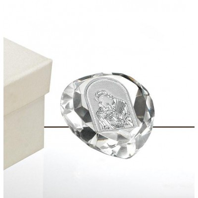 LUXURY ΚΡΥΣΤΑΛΛΙΝΗ ΜΠΟΜΠΟΝΙΕΡΑ ΕΙΚΟΝΑ ΠΑΝΑΓΙΑ 4,7X3CM