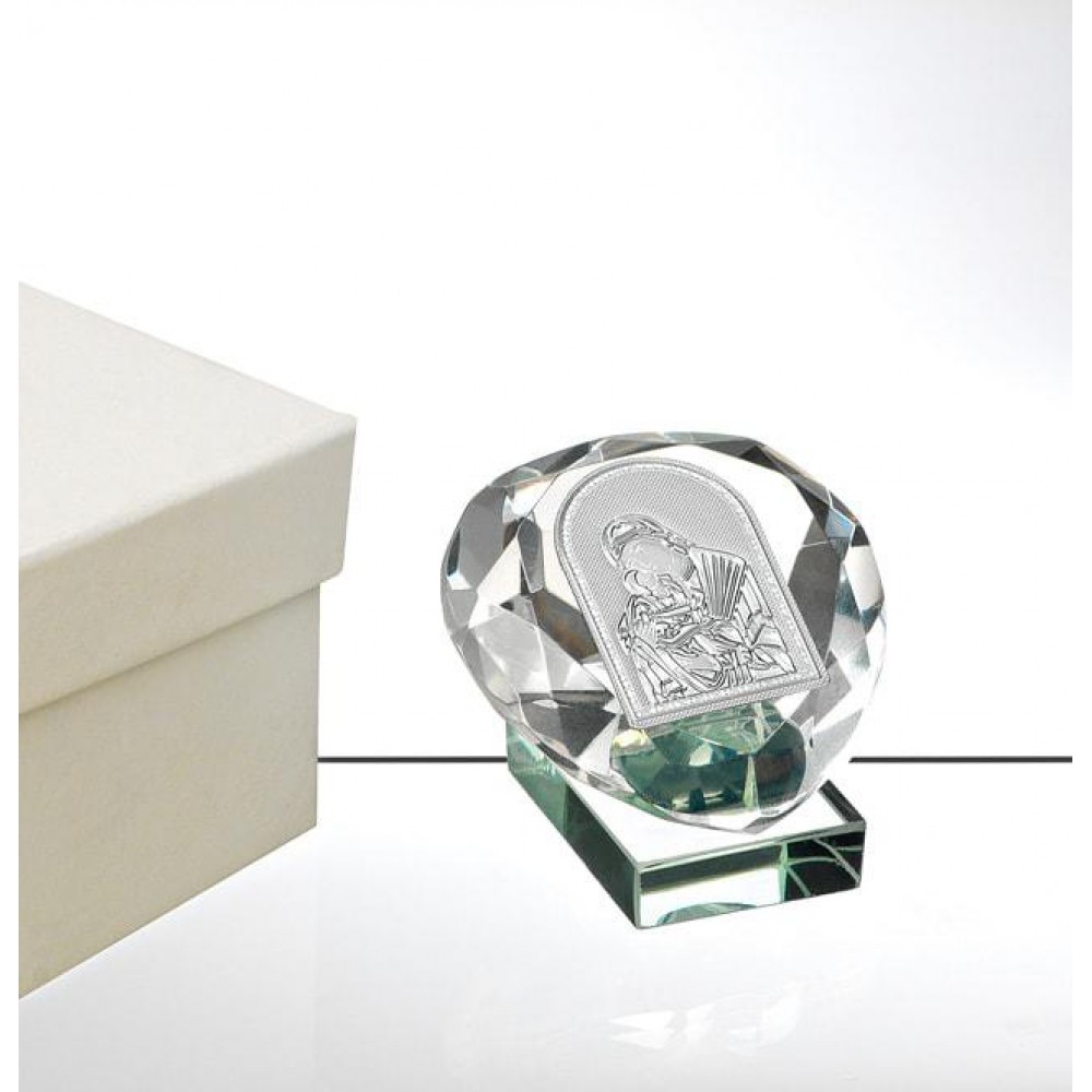 LUXURY ΚΡΥΣΤΑΛΛΙΝΗ ΜΠΟΜΠΟΝΙΕΡΑ ΕΙΚΟΝΑ ΠΑΝΑΓΙΑ 4,5Χ5,5Υ 