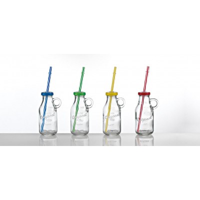 ΜΠΟΜΠΟΝΙΕΡΑ ΓΥΑΛΙΝΟ ΜΠΟΥΚΑΛΑΚΙ 250ML ΜΕ ΧΕΡΟΥΛΙ & ΚΑΛΑΜΑΚΙ 4 ΧΡΩΜΑΤΩΝ Φ7Χ15