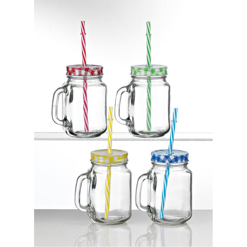 ΜΠΟΜΠΟΝΙΕΡΑ ΓΥΑΛΙΝΟ ΠΟΤΗΡΙ 450ML ΜΕ ΧΕΡΟΥΛΙ & ΜΕΤΑΛΛΙΚΟ ΚΑΠΑΚΙ 4 ΧΡΩΜΑΤΩΝ 8Χ8Χ13Υ 