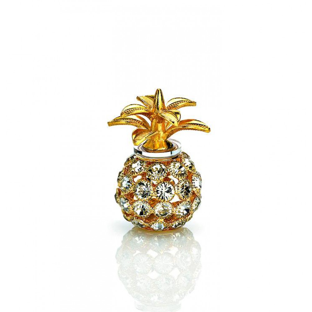 ΜΠΟΜΠΟΝΙΕΡΑ ΜΕΤΑΛΛΙΚΗ ΑΝΑΝΑΣ ΧΡΥΣΟΣ ΜΕ ΚΡΥΣΤΑΛΛΙΝΑ ΔΙΑΜΑΝΤΑΚΙΑ Φ3,5Χ6Υ 