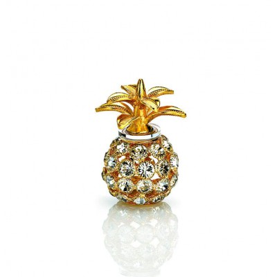 ΜΠΟΜΠΟΝΙΕΡΑ ΜΕΤΑΛΛΙΚΗ ΑΝΑΝΑΣ ΧΡΥΣΟΣ ΜΕ ΚΡΥΣΤΑΛΛΙΝΑ ΔΙΑΜΑΝΤΑΚΙΑ Φ3,5Χ6Υ