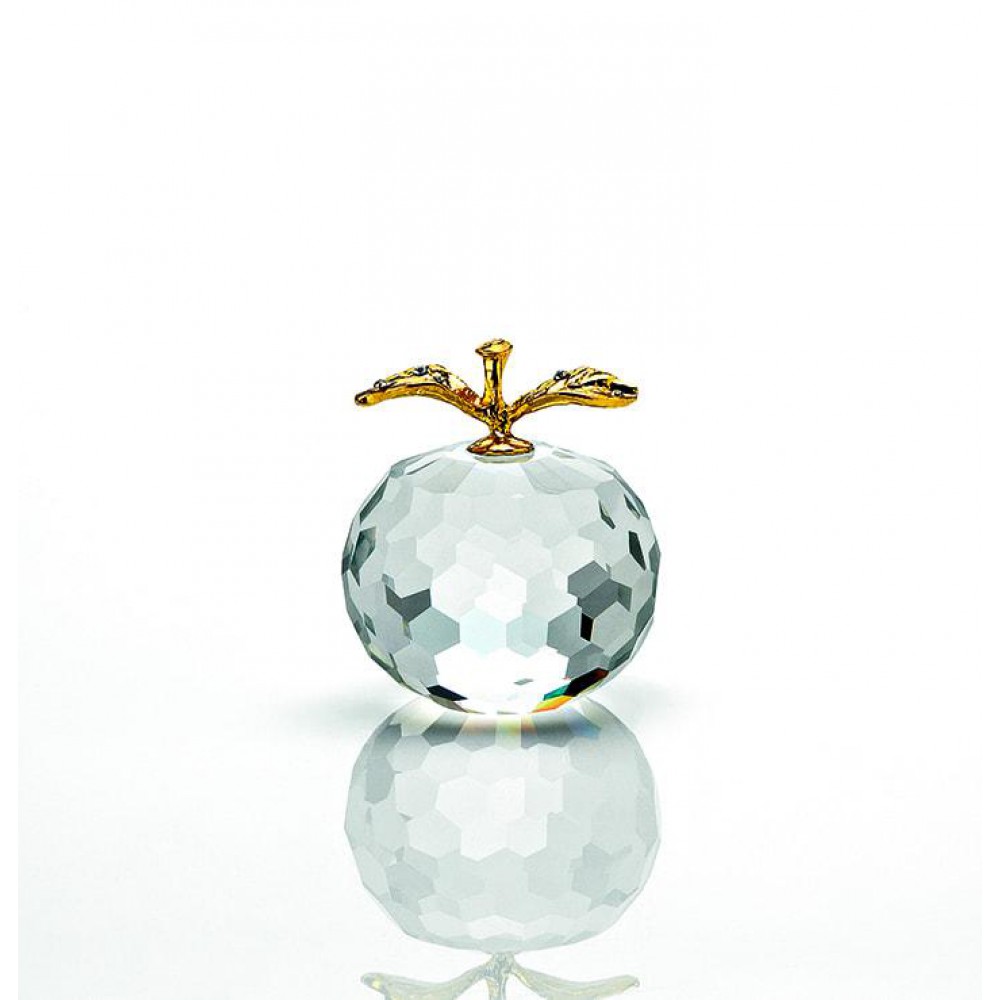 ΚΡΥΣΤΑΛΛΙΝΗ ΜΠΟΜΠΟΝΙΕΡΑ ΜΗΛΟ ΜΕ ΧΡΥΣΑ ΦΥΛΛΑ Φ4Χ4,5Υ 