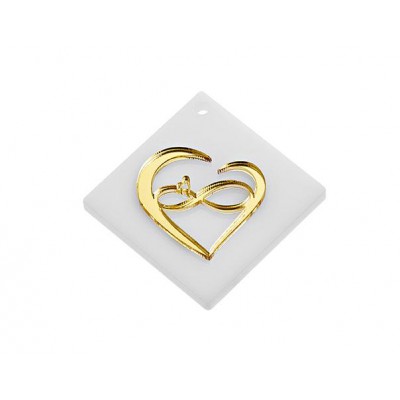 ΜΠΟΜΠΟΝΙΕΡΑ PLEXIGLASS ΜΕ ΤΕΤΡΑΓΩΝΗ ΛΕΥΚΗ ΒΑΣΗ ΚΑΡΔΙΑ ΑΠΕΙΡΟ 5,5Χ5,5