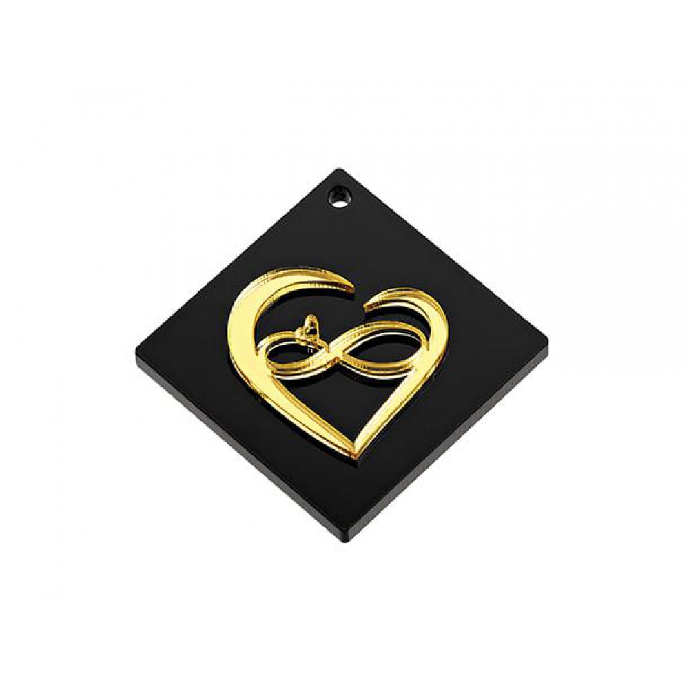 ΜΠΟΜΠΟΝΙΕΡΑ PLEXIGLASS ΜΕ ΤΕΤΡΑΓΩΝΗ ΜΑΥΡΗ ΒΑΣΗ ΚΑΡΔΙΑ ΑΠΕΙΡΟ 5,5Χ5,5 