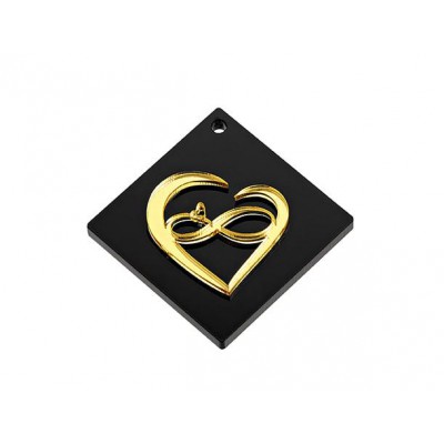 ΜΠΟΜΠΟΝΙΕΡΑ PLEXIGLASS ΜΕ ΤΕΤΡΑΓΩΝΗ ΜΑΥΡΗ ΒΑΣΗ ΚΑΡΔΙΑ ΑΠΕΙΡΟ 5,5Χ5,5