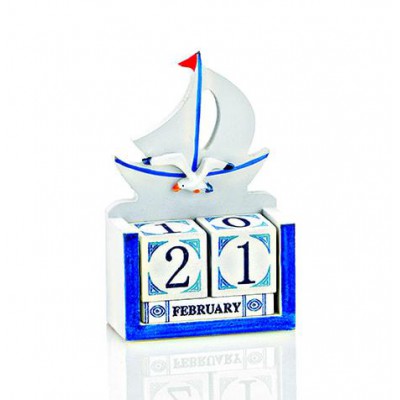 ΜΠΟΜΠΟΝΙΕΡΑ ΗΜΕΡΟΛΟΓΙΟ ΞΥΛΙΝΟ ΚΑΡΑΒΙ 7Χ3,5Χ11Υ