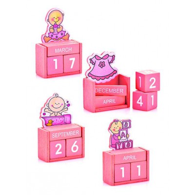 ΜΠΟΜΠΟΝΙΕΡΑ ΞΥΛΙΝΟ ΗΜΕΡΟΛΟΓΙΟ ΡΟΖ 6 ΣΧΕΔΙΩΝ 7Χ3,5Χ11Υ