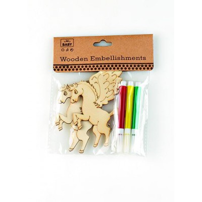 ΜΠΟΜΠΟΝΙΕΡΑ ΞΥΛΙΝΟΣ ΠΗΓΑΣΟΣ ''COLOR ME'' ΜΕ ΜΑΡΚΑΔΟΡΟΥΣ 7Χ10Υ