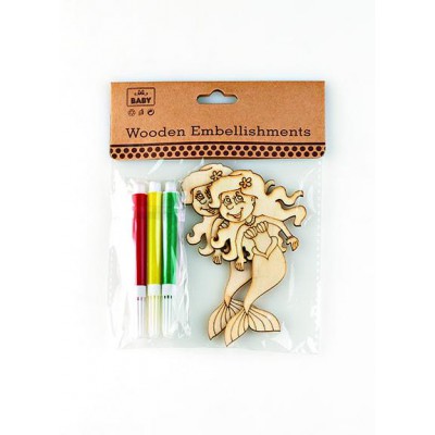 ΜΠΟΜΠΟΝΙΕΡΑ ΞΥΛΙΝΗ ΓΟΡΓΟΝΑ ''COLOR ME'' ΜΕ ΜΑΡΚΑΔΟΡΟΥΣ 5Χ10Υ