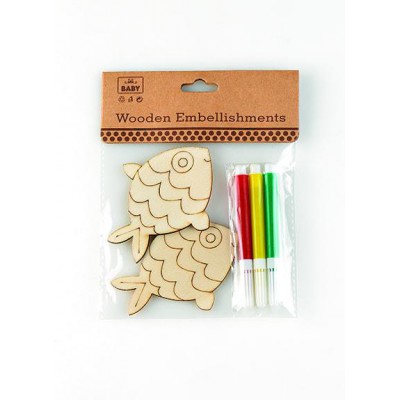 ΜΠΟΜΠΟΝΙΕΡΑ ΞΥΛΙΝΟ ΨΑΡΑΚΙ ''COLOR ME'' ΜΕ ΜΑΡΚΑΔΟΡΟΥΣ 6,5Χ8