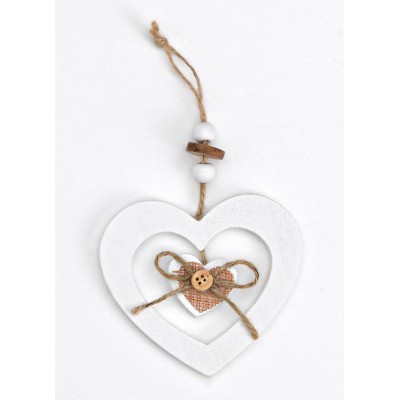 ΞΥΛΙΝΗ ΜΠΟΜΠΟΝΙΕΡΑ ΚΑΡΔΙΑ ΛΕΥΚΗ 10Χ9 ΣΥ=17