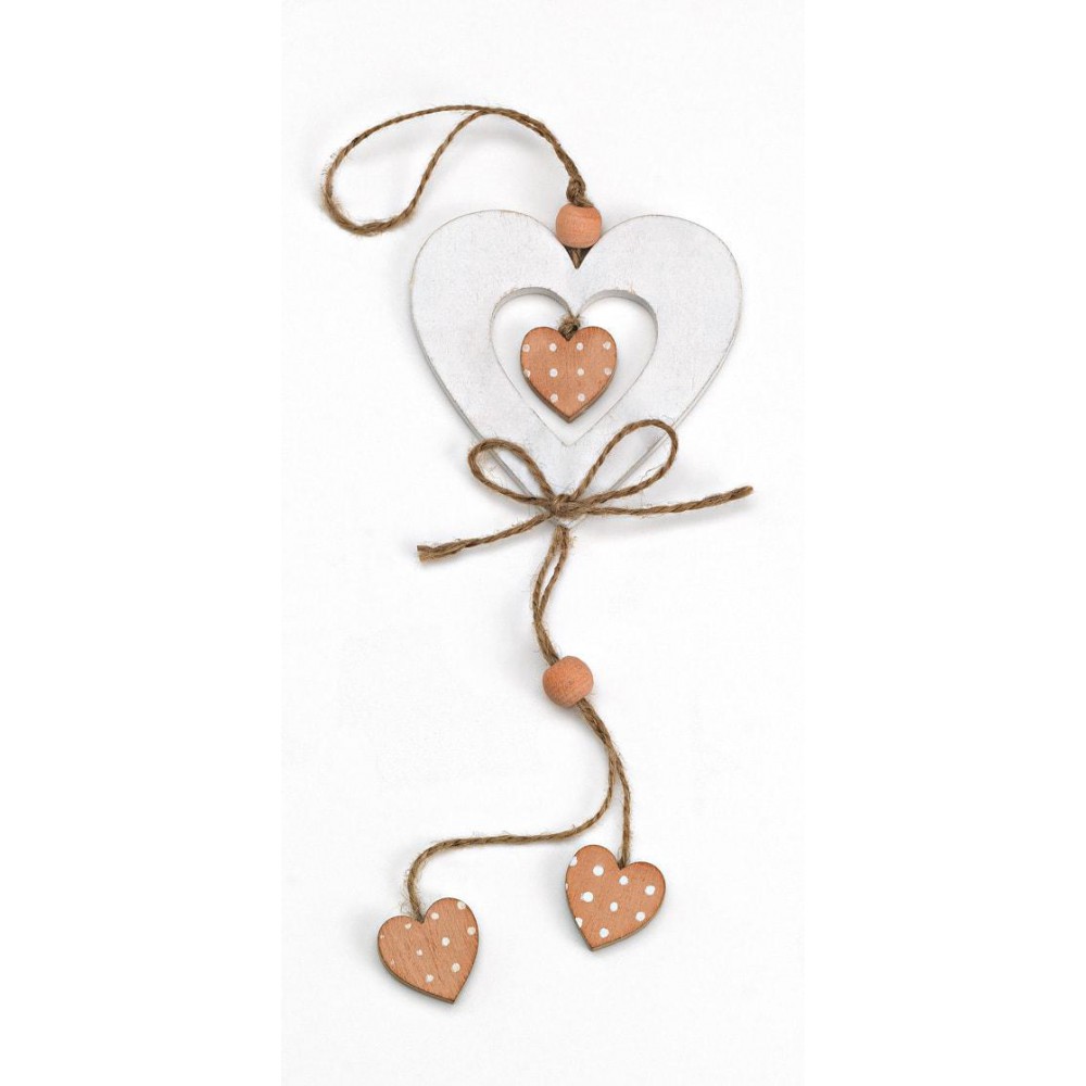 ΞΥΛΙΝΗ ΜΠΟΜΠΟΝΙΕΡΑ ΚΑΡΔΙΑ ΛΕΥΚΗ 10Χ10 ΣΥ=40 